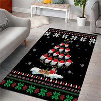 Golf Christmas Tree Snow Area Rug - Wonder Print Shop