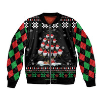 Golf Christmas Tree Snow Bomber Jacket - Wonder Print Shop