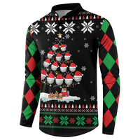 Golf Christmas Tree Snow Button Sweatshirt - Wonder Print Shop