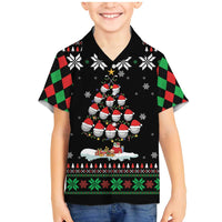 Golf Christmas Tree Snow Family Matching Mermaid Dress and Hawaiian Shirt - Wonder Print Shop