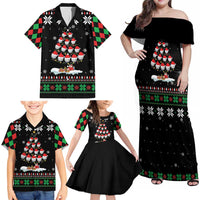 Golf Christmas Tree Snow Family Matching Off Shoulder Maxi Dress and Hawaiian Shirt - Wonder Print Shop