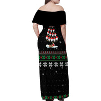 Golf Christmas Tree Snow Family Matching Off Shoulder Maxi Dress and Hawaiian Shirt - Wonder Print Shop