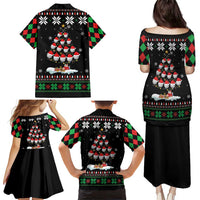 Golf Christmas Tree Snow Family Matching Puletasi and Hawaiian Shirt - Wonder Print Shop
