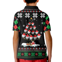 Golf Christmas Tree Snow Kid Polo Shirt - Wonder Print Shop
