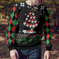 Golf Christmas Tree Snow Ugly Christmas Sweater - Wonder Print Shop