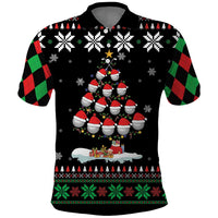 Golf Christmas Tree Snow Polo Shirt - Wonder Print Shop