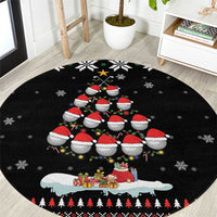 Golf Christmas Tree Snow Round Carpet