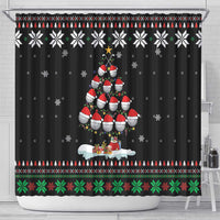 Golf Christmas Tree Snow Shower Curtain