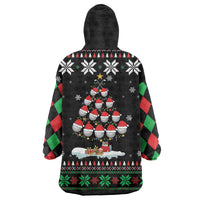 Golf Christmas Tree Snow Wearable Blanket Hoodie - Wonder Print Shop