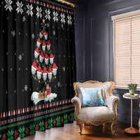 Golf Christmas Tree Snow Window Curtain - Wonder Print Shop