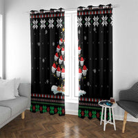 Golf Christmas Tree Snow Window Curtain - Wonder Print Shop
