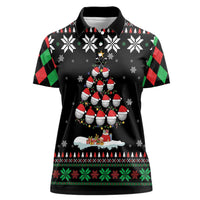 Golf Christmas Tree Snow Women Polo Shirt - Wonder Print Shop