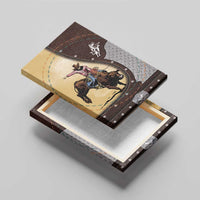 Name Bull Riding Canvas Wall Art Cowboy Courage Rodeo