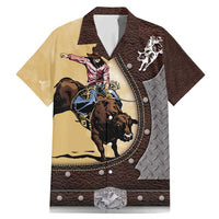 Personalized Name Bull Riding Family Matching Mermaid Dress and Hawaiian Shirt Cowboy Courage Rodeo