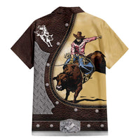 Personalized Name Bull Riding Family Matching Mermaid Dress and Hawaiian Shirt Cowboy Courage Rodeo