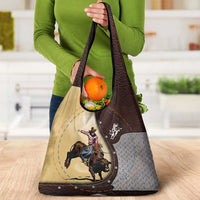 Name Bull Riding Grocery Bag Cowboy Courage Rodeo