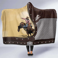 Bull Riding Hooded Blanket Cowboy Courage Rodeo DT03