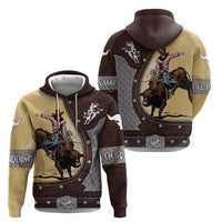 Personalized Name Bull Riding Hoodie Cowboy Courage Rodeo