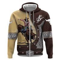 Personalized Name Bull Riding Hoodie Cowboy Courage Rodeo