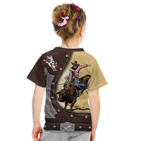 Personalized Name Bull Riding Kid T Shirt Cowboy Courage Rodeo