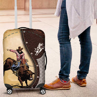 Name Bull Riding Luggage Cover Cowboy Courage Rodeo