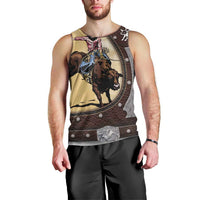 Personalized Name Bull Riding Men Tank Top Cowboy Courage Rodeo
