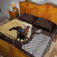 Bull Riding Quilt Bed Set Cowboy Courage Rodeo DT03