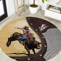 Bull Riding Round Carpet Cowboy Courage Rodeo DT03