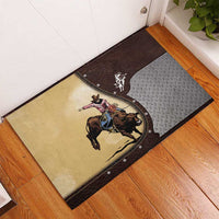 Bull Riding Rubber Doormat Cowboy Courage Rodeo DT03