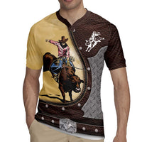 Personalized Name Bull Riding Rugby Jersey Cowboy Courage Rodeo