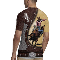 Personalized Name Bull Riding Rugby Jersey Cowboy Courage Rodeo