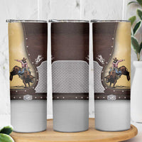 Personalized Name Bull Riding Skinny Tumbler Cowboy Courage Rodeo
