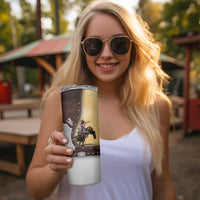 Personalized Name Bull Riding Skinny Tumbler Cowboy Courage Rodeo