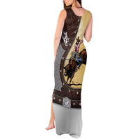 Personalized Name Bull Riding Tank Maxi Dress Cowboy Courage Rodeo - Wonder Print Shop