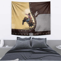 Bull Riding Tapestry Cowboy Courage Rodeo DT03