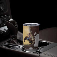 Personalized Name Bull Riding Tumbler Cup Cowboy Courage Rodeo