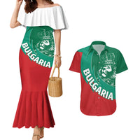 Bulgaria Lion Couples Matching Mermaid Dress and Hawaiian Shirt Bulgarian Coat Of Arms