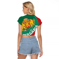 Bulgaria Lion Raglan Cropped T Shirt Bulgarian Coat Of Arms