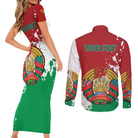 Personalized Belarus Couples Matching Short Sleeve Bodycon Dress and Long Sleeve Button Shirt Special Style