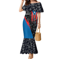 Puerto Rico Family Matching Mermaid Dress and Hawaiian Shirt Boricua PR Flag Style