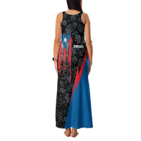 Puerto Rico Family Matching Tank Maxi Dress and Hawaiian Shirt Boricua PR Flag Style