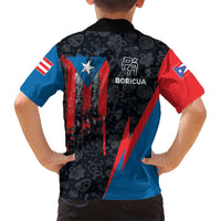 Puerto Rico Kid Hawaiian Shirt Boricua PR Flag Style