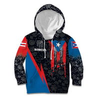 Puerto Rico Kid Hoodie Boricua PR Flag Style
