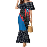 Puerto Rico Mermaid Dress Boricua PR Flag Style