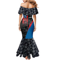 Puerto Rico Mermaid Dress Boricua PR Flag Style