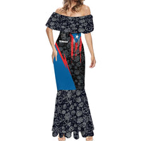 Puerto Rico Mermaid Dress Boricua PR Flag Style
