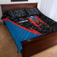 Puerto Rico Quilt Bed Set Boricua PR Flag Style