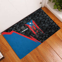 Puerto Rico Rubber Doormat Boricua PR Flag Style