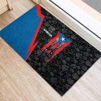 Puerto Rico Rubber Doormat Boricua PR Flag Style