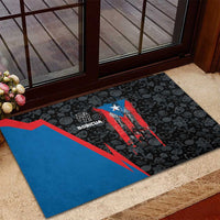 Puerto Rico Rubber Doormat Boricua PR Flag Style